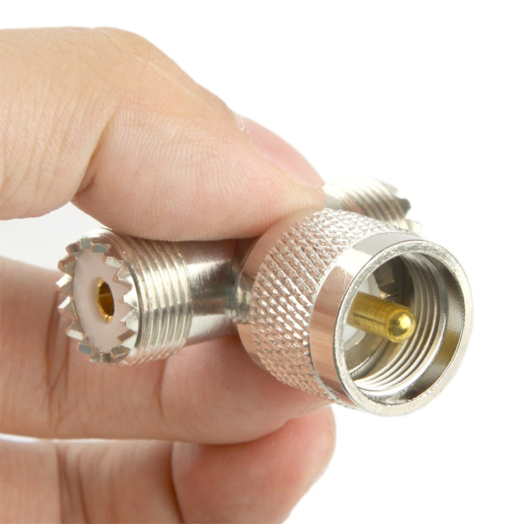 Adaptador UHF macho a 2 x UHF hembra, UHF Male