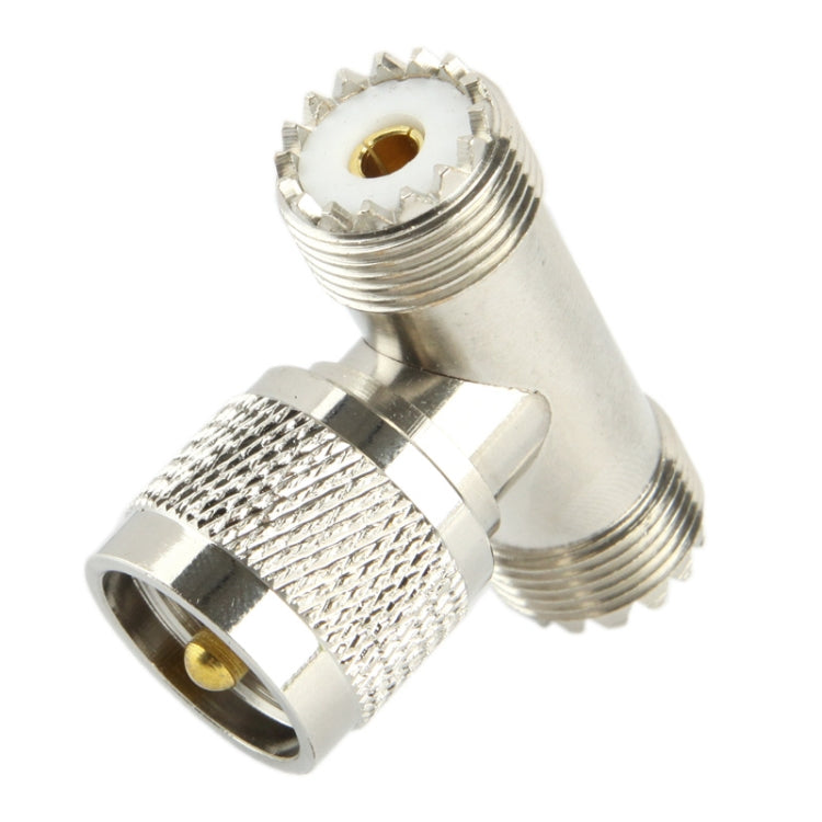 Adaptador UHF macho a 2 x UHF hembra, UHF Male