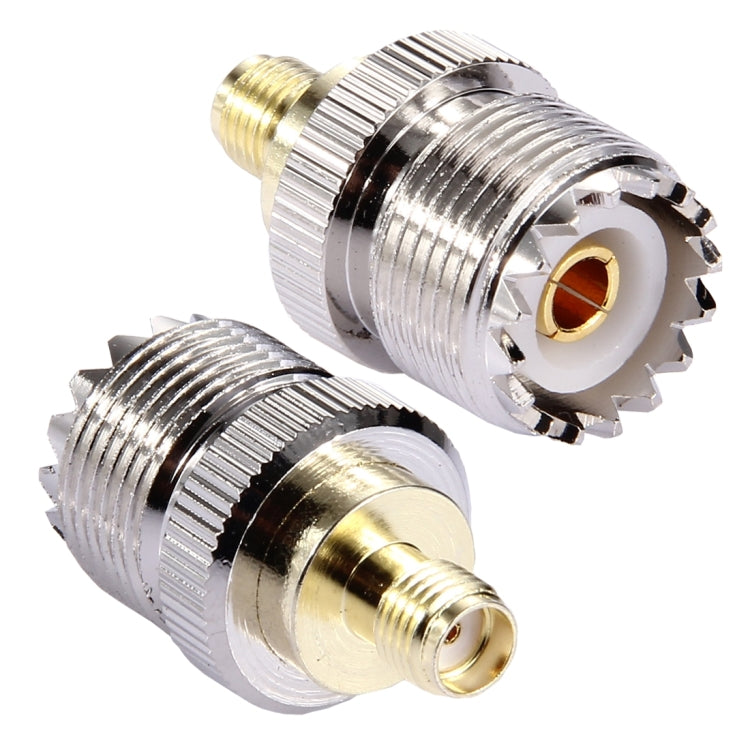 Adaptador coaxial SMA hembra a UHF hembra, SMA Female to UHF Female
