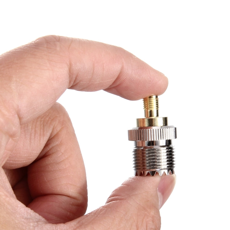 Adaptador coaxial SMA hembra a UHF hembra, SMA Female to UHF Female
