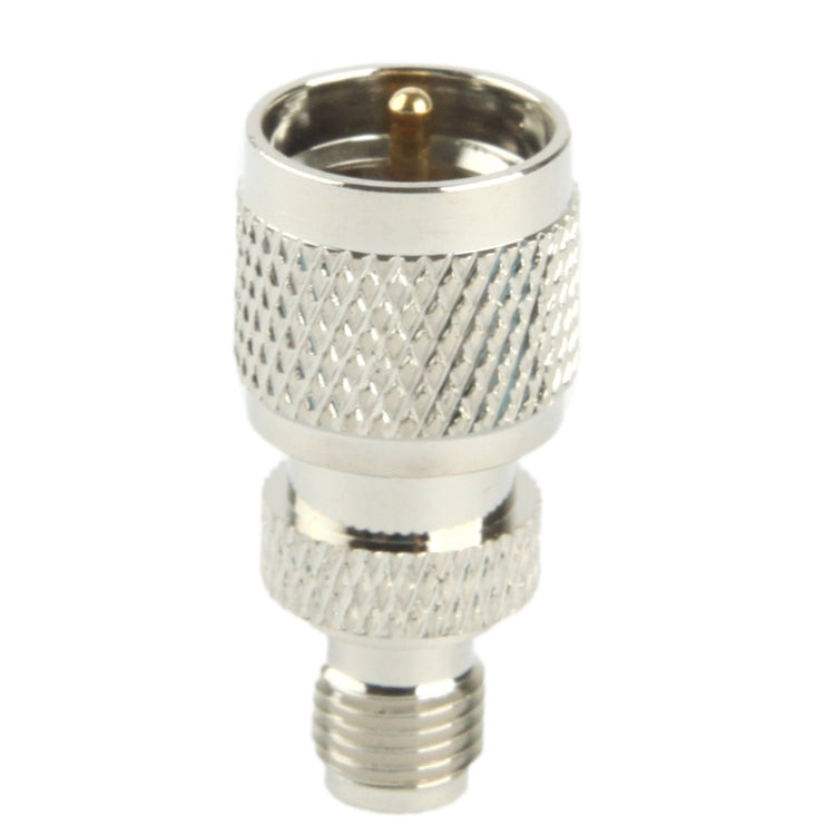 Adaptador coaxial SMA hembra a mini UHF macho, SMA Female to Mini UHF Male