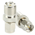 Adaptador coaxial SMA macho a mini UHF hembra, SMA Male to Mini UHF Female