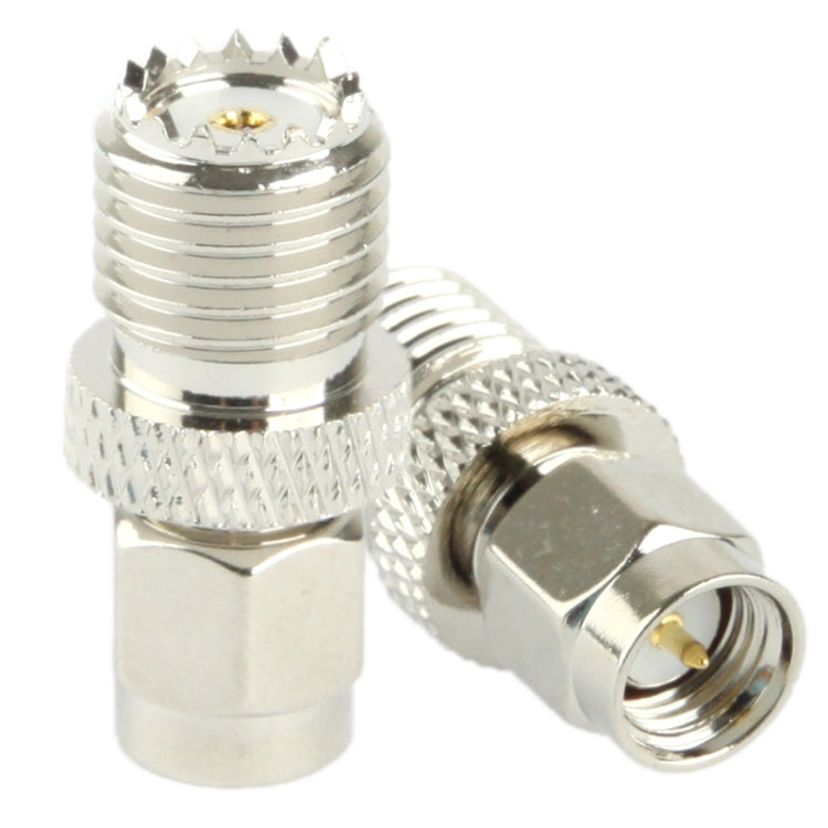 Adaptador coaxial SMA macho a mini UHF hembra, SMA Male to Mini UHF Female