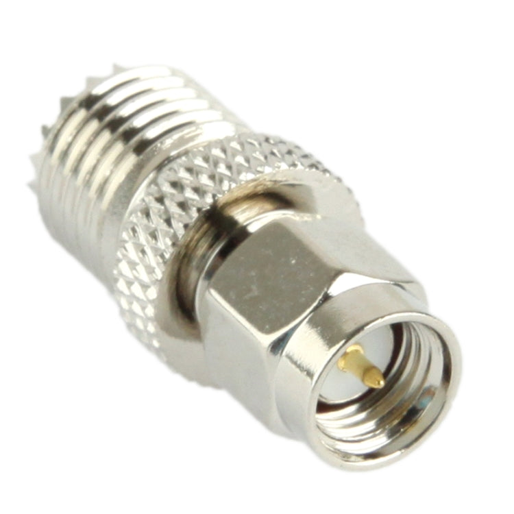 Adaptador coaxial SMA macho a mini UHF hembra, SMA Male to Mini UHF Female