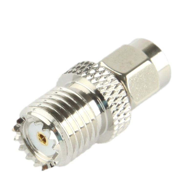 Adaptador coaxial SMA macho a mini UHF hembra, SMA Male to Mini UHF Female