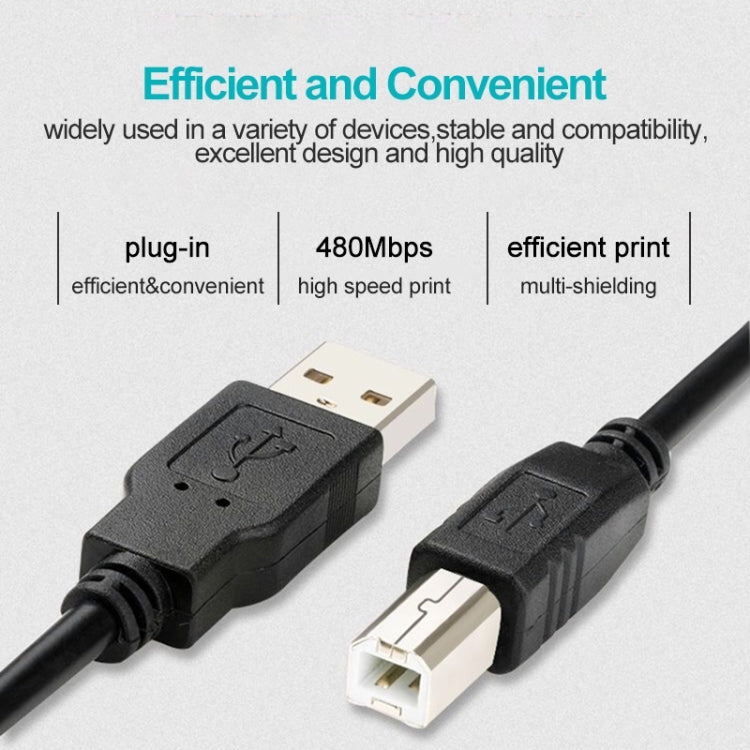 Cable de extensión / transferencia de datos / impresora USB 2.0 A macho a B macho, longitud: 4,5 m, USB 2.0 A Male to B Male, 4.5m