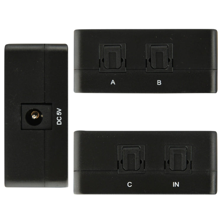 Adaptador de corriente SPDIF/TOSLINK, amplificador divisor de Audio óptico Digital, 1x3, compatible con 5,1, Supports 5.1