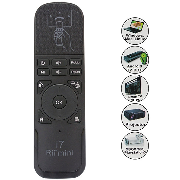 Rii i7 Mini teclado remoto inalámbrico Air Mouse para HTPC / Android TV Box / Xbox360, Rii i7
