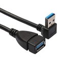 Cable de extensión USB 3.0 con ángulo hacia abajo de 90 grados, cable adaptador macho a hembra, longitud: 15 cm, Down Angle AM to AF, length: 15cm