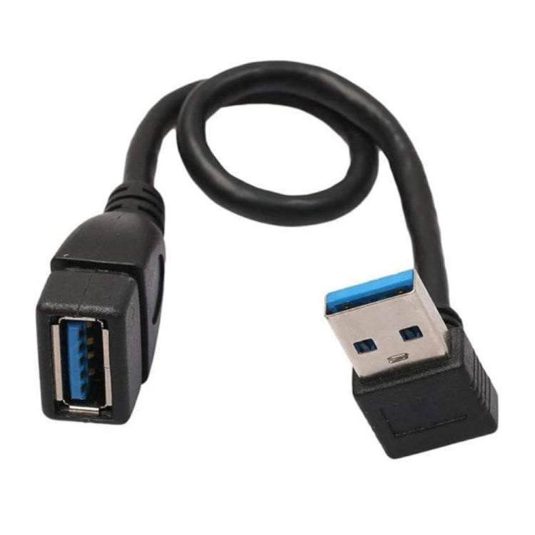Cable de extensión USB 3.0 con ángulo hacia abajo de 90 grados, cable adaptador macho a hembra, longitud: 15 cm, Down Angle AM to AF, length: 15cm