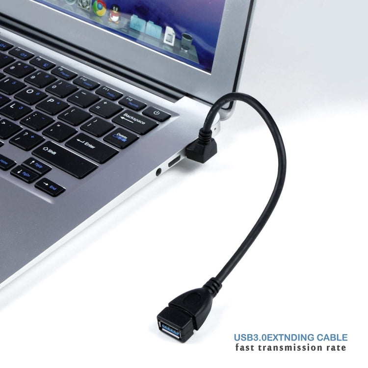 Cable de extensión USB 3.0 con ángulo hacia abajo de 90 grados, cable adaptador macho a hembra, longitud: 15 cm, Down Angle AM to AF, length: 15cm