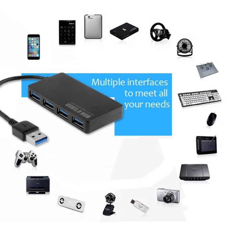 La velocidad estupenda portátil 4 vira el indicador LED del EJE de los puertos USB 3.0 5Gbps intercambio en caliente, señal clara USB3.0, HUB 5GBPs