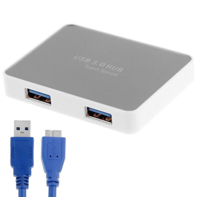 CR-H302 Superficie de espejo 4 puertos USB 3.0 Súper velocidad HUB de 5 Gbps + Cable de transmisión USB 3.0 de 60 cm, H302 White, H302 Black