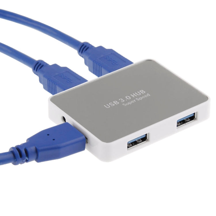 CR-H302 Superficie de espejo 4 puertos USB 3.0 Súper velocidad HUB de 5 Gbps + Cable de transmisión USB 3.0 de 60 cm, H302 White, H302 Black