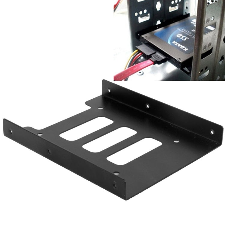 SSD HDD Convertidor de 2,5 pulgadas a 3,5 pulgadas Soporte de adaptador de soporte de metal para disco duro