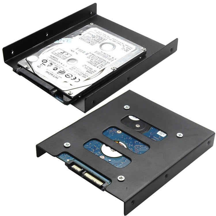 SSD HDD Convertidor de 2,5 pulgadas a 3,5 pulgadas Soporte de adaptador de soporte de metal para disco duro
