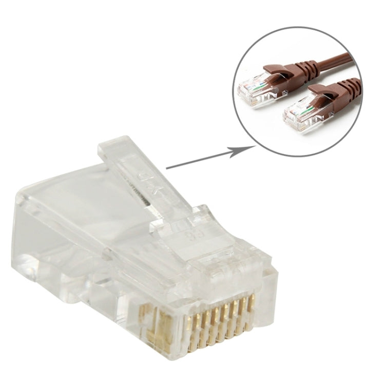 Conector modular RJ45 de alto rendimiento de 100 piezas, dorado: 3u 3 pies, Gold: 3u 3 Feet