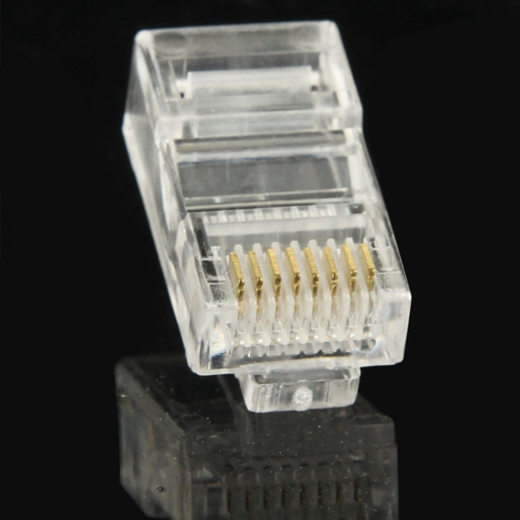 Conector modular RJ45 de 100 piezas, dorado: 3u, Gold: 3u