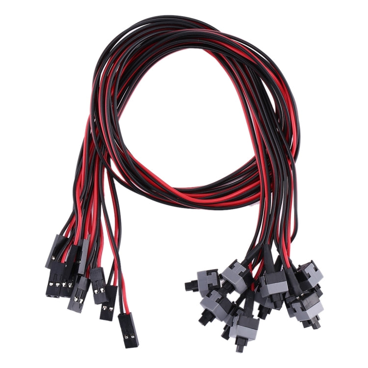 Cable de interruptor de alimentación del chasis de la computadora de 10 piezas, 10 PCS Chassis Power Switch Cable