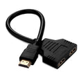 30cm 1080P Puerto HDMI macho a 2 hembra 1 en 2 salida Cable adaptador divisor convertidor, 1 in 2