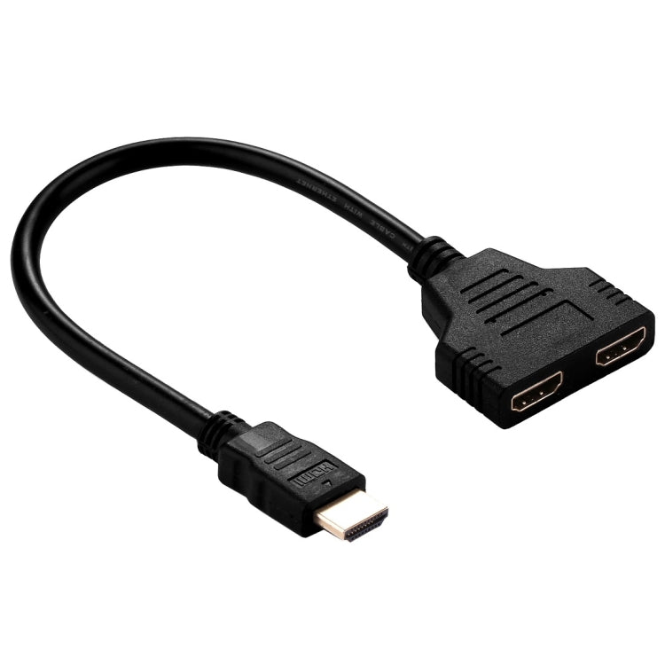 30cm 1080P Puerto HDMI macho a 2 hembra 1 en 2 salida Cable adaptador divisor convertidor, 1 in 2