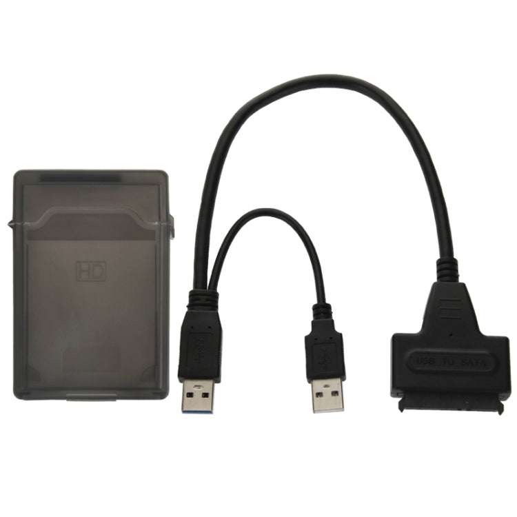 Cable USB 2.0 / USB 3.0 a SATA con caja de protección HDD de 2,5 pulgadas, compatible con velocidad de hasta 4 TB, USB 3.0 to SATA with USB(B)