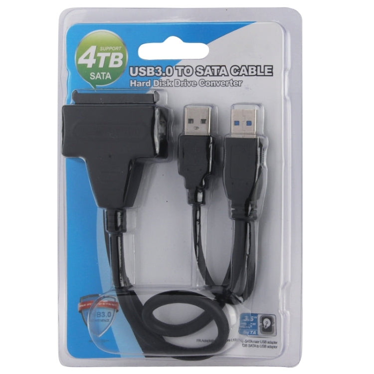 Cable USB 2.0 / USB 3.0 a SATA con caja de protección HDD de 2,5 pulgadas, compatible con velocidad de hasta 4 TB, USB 3.0 to SATA with USB(B)