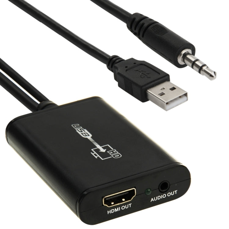 Convertidor líder de vídeo USB 2.0 a HDMI HD para HDTV, compatible con Full HD 1080P, USB 2.0 to HDMI