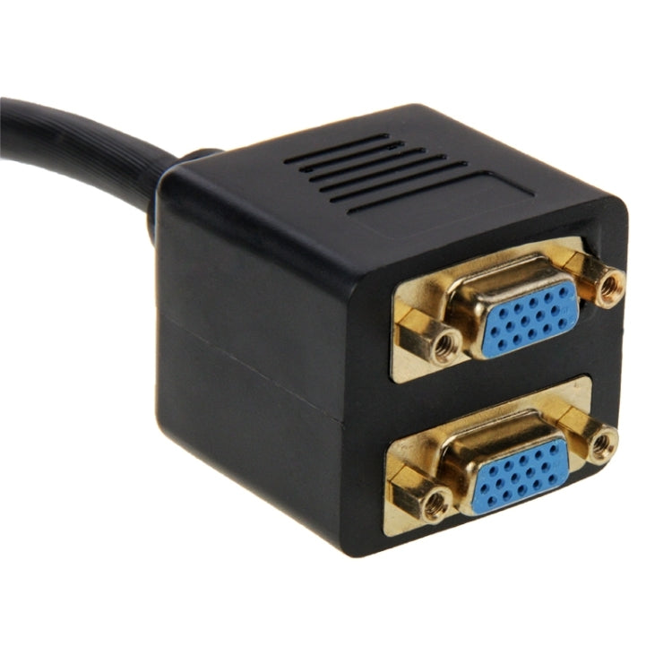 Cable divisor DVI 24+5 pines macho a 2 VGA hembra de 30 cm, DVI 24+5 Pin Male