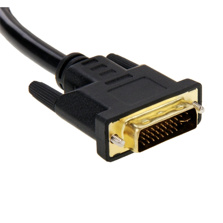 Cable divisor DVI 24+5 pines macho a 2 VGA hembra de 30 cm, DVI 24+5 Pin Male