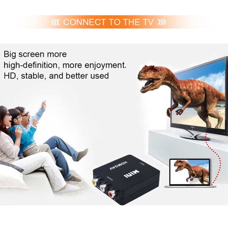 Adaptador convertidor de vídeo VK-126 Mini HD HDMI a AV/CVBS, HDMI to AV/CVBS