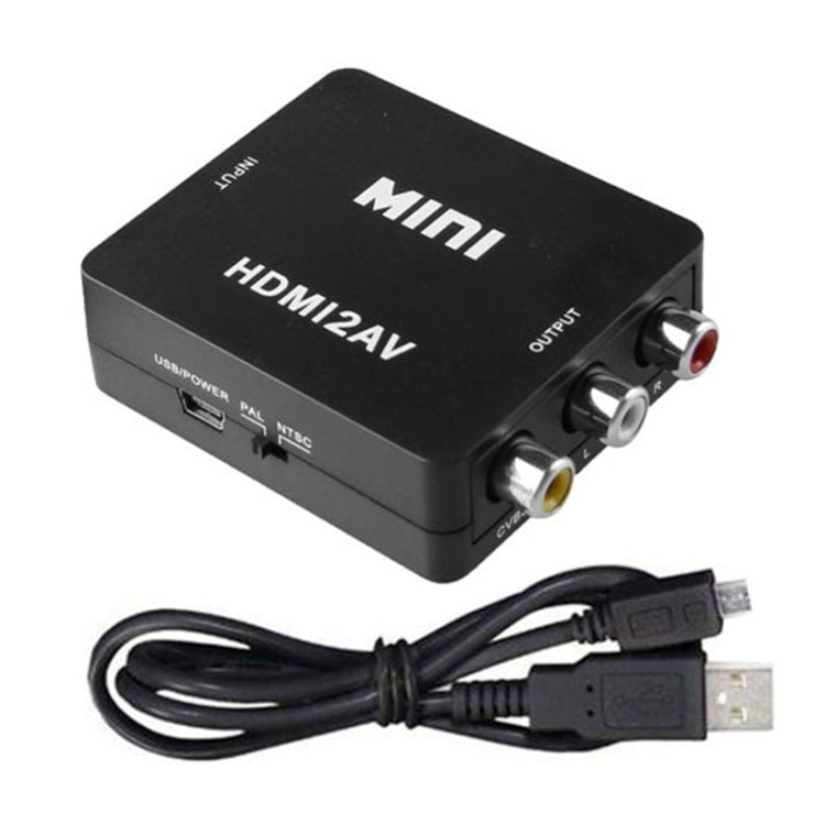 Adaptador convertidor de vídeo VK-126 Mini HD HDMI a AV/CVBS, HDMI to AV/CVBS