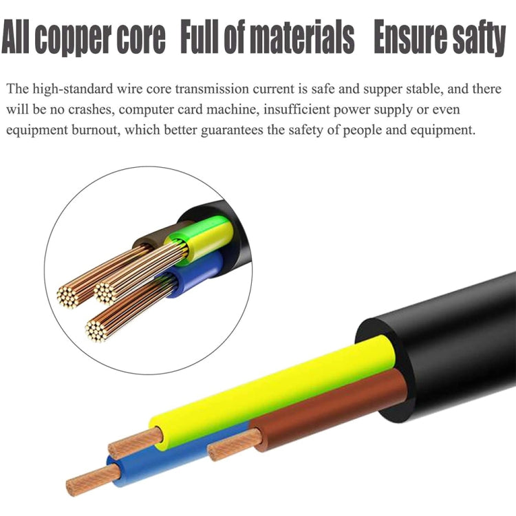 Cable de alimentación de CA para portátil estadounidense de 3 clavijas de alta calidad, longitud: 1,8 m, 3 Prong Style US Plug, Length: 1.8m
