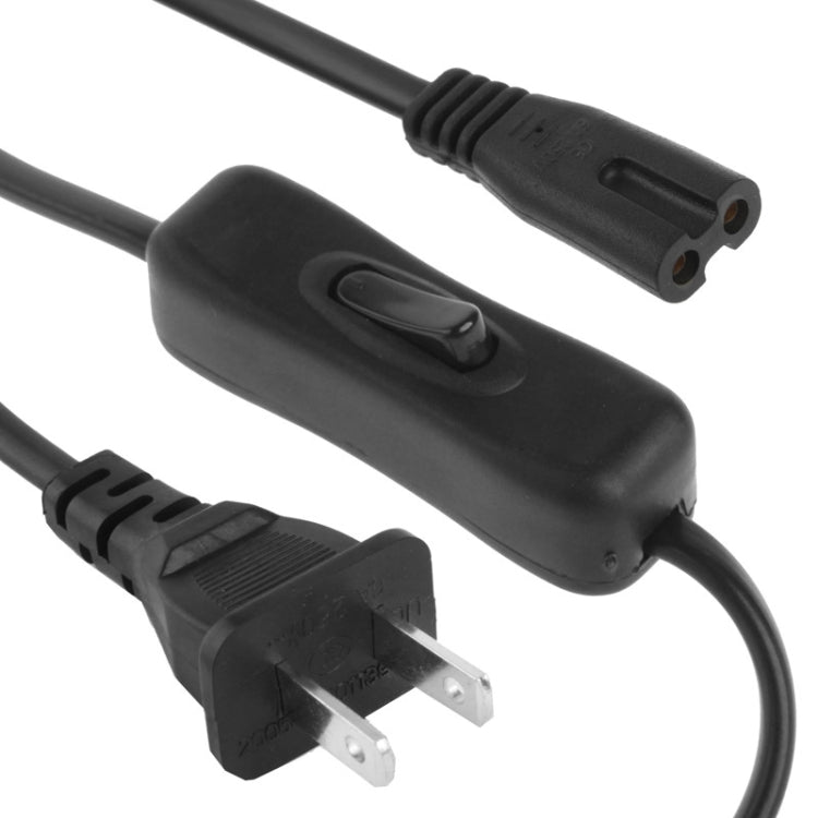 Cable de alimentación de CA con enchufe estadounidense estilo 2 clavijas con interruptor 304, longitud: 1,5 m, Length: 1.5m
