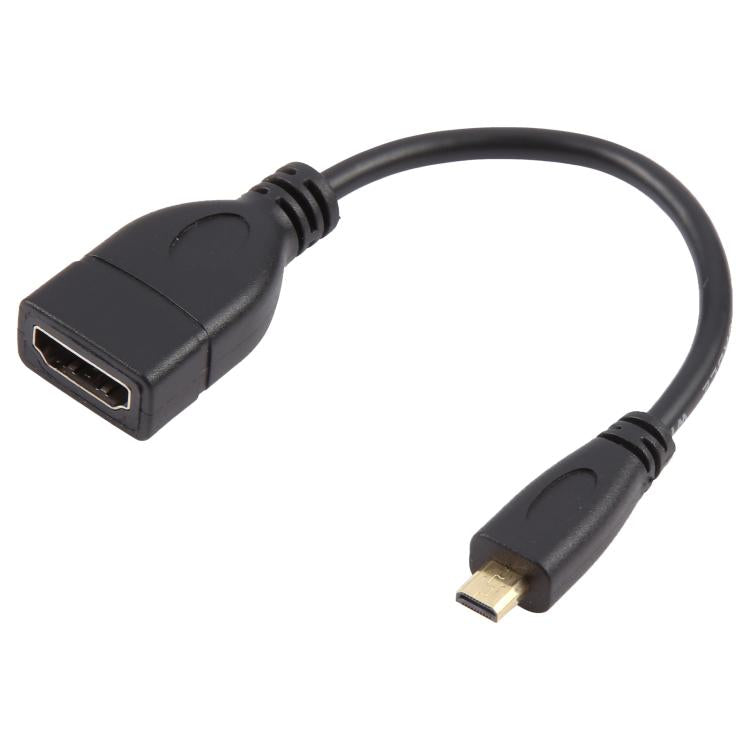 Cable adaptador Micro HDMI macho a HDMI hembra de 17 cm, Length: 17cm