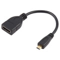 Cable adaptador Micro HDMI macho a HDMI hembra de 17 cm, Length: 17cm