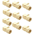 10 Uds. Conector macho SMA de engarzado chapado en oro adaptador conector RF de ángulo recto de 90 grados para Cable RG174/RG316/RG179, Crimp SMA Male Plug Right Angle