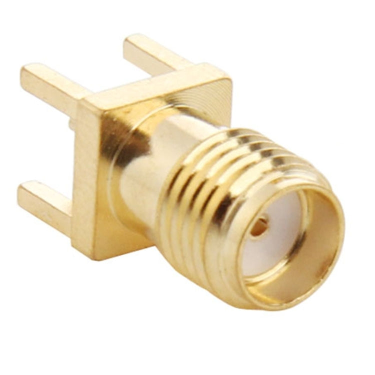 10 PCS chapado en oro SMA hembra montaje en panel PCB cuadrado igualmente adaptador de conector RF, SMA Female