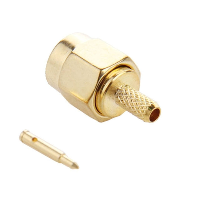 Adaptador de conector RF con conector macho SMA, chapado en oro, 10 Uds., para Cable RG174/RG316/RG188/RG179, Crimp SMA Male Plug