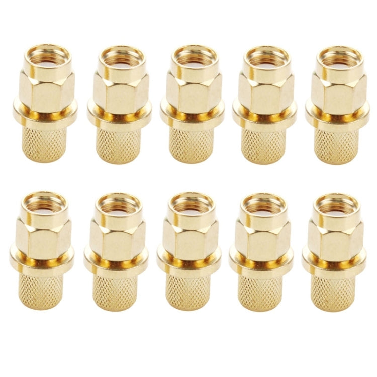 10 Uds LMR300 5D-FB adaptador conector RF chapado en oro RP-SMA macho Pin engarzado, RP-SMA Male Plug
