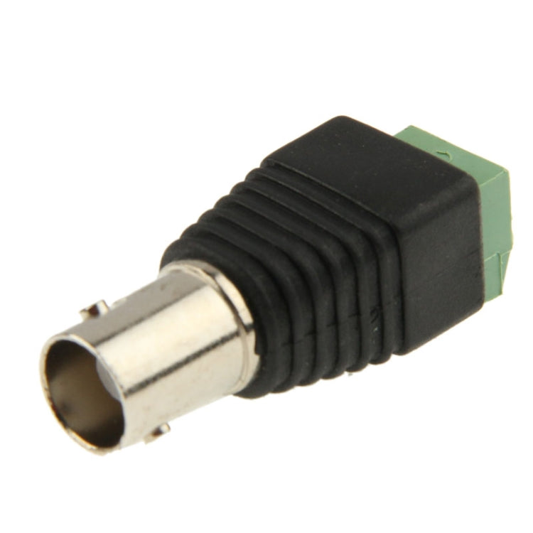Conector adaptador hembra Coaxial BNC de alimentación verde de 10 piezas para cámaras CCTV, Green Power