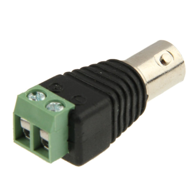 Conector adaptador hembra Coaxial BNC de alimentación verde de 10 piezas para cámaras CCTV, Green Power