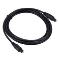 Cable Toslink de fibra óptica de audio digital, longitud del cable: 2 m, diámetro exterior: 4,0 mm (chapado en oro), 2m