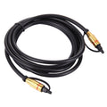 Cable Toslink de fibra óptica de audio digital, longitud del cable: 2 m, diámetro exterior: 5,0 mm, 2m