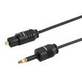 Cable de audio óptico digital TOSLink macho a macho de 3,5 mm, longitud: 0,8 m, diámetro exterior: 2,2 mm