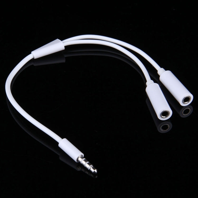 Cable de audio estéreo con conector macho a 2 hembra de 3,5 mm para iPhone 6S y 6S Plus y 6 y 6 Plus y 5, iPad Air 2 y Air, Samsung, iPod portátil, MP3, longitud: 24 cm, 3.5mm Male to 2 Female