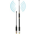AL-800 Antena dual de radio portátil telescópica SMA-F de alta ganancia de banda dual 144/430 MHz para walkie talkie, longitud de la antena: 22 cm / 86 cm