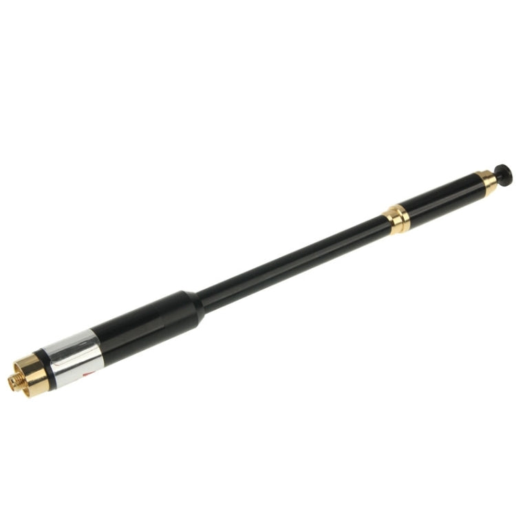AL-800 Antena dual de radio portátil telescópica SMA-F de alta ganancia de banda dual 144/430 MHz para walkie talkie, longitud de la antena: 22 cm / 86 cm