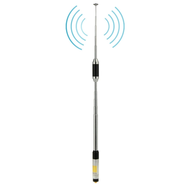 Antena de radio portátil telescópica SMA-F de alta ganancia RH770 de doble banda 144/430 MHz para walkie talkie, longitud de la antena: 93 cm