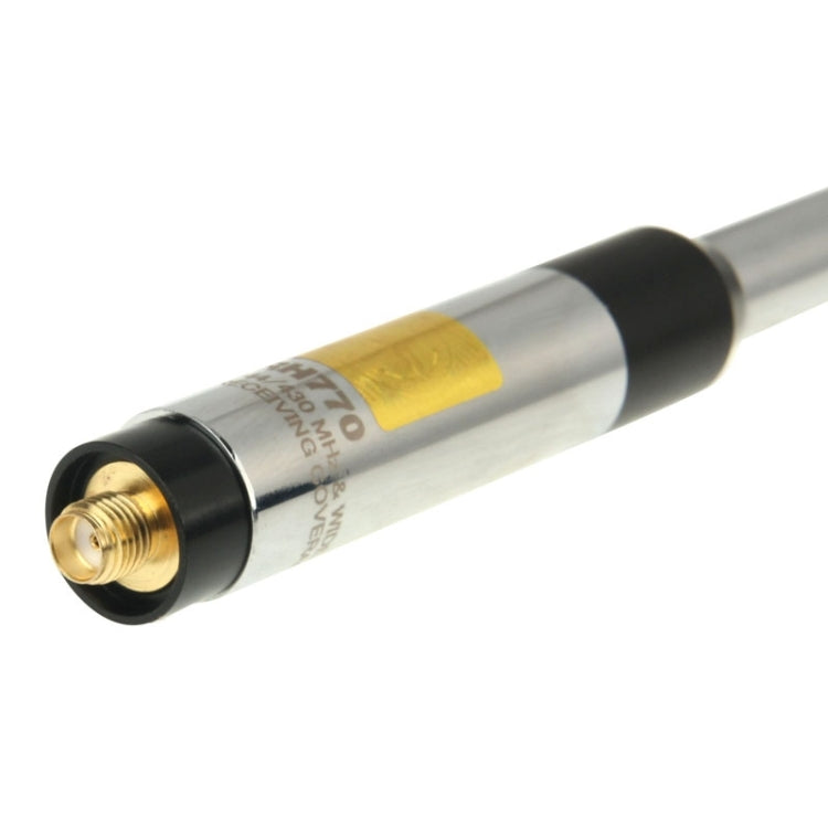 Antena de radio portátil telescópica SMA-F de alta ganancia RH770 de doble banda 144/430 MHz para walkie talkie, longitud de la antena: 93 cm